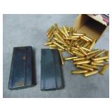 2 M1 Carbine Magazines and 30 Carbine Ammo