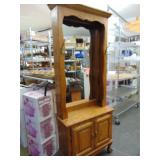 VTG Oak Hall Tree with Mirror / Hooks