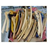Lot of Wood Clothing Hangers