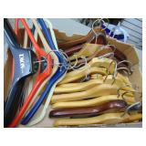 Lot of Mostly Wood Clothing Hangers