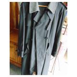Men's Sz 42 all Weather Trench Coat, Black