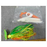 Musky Lure and Large Rubber Worms