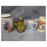 Five Misc Beer Steins
