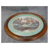 Oval Wood Framed Print