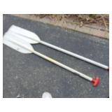 Two Fiberglass Canoe Paddles