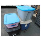 Four Large Bins with Lids