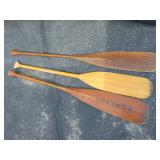 Three Canoe Paddles