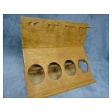 Rustic Wood Wine Rack for Wine and Glasses