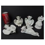 Four Porcelain Cherubs and a Bell