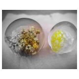 Two Glass Paperweights