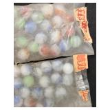 Two Vitro Agate Bags Marbles, bags degrading