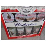Budweiser Pint Glass and Coaster Set, NIB