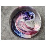 Signed Selkirk Glass Paperweight