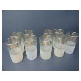 VTG West Virginia Glass 'Silver Nip' Glass, Silver