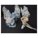 Four Ceramic Wizards & a Ballerina