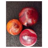 Ruby Slag Marbles