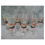 Eight VTG Budweiser Beer Glasses