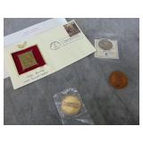 1st Issue Stamp, 5-Dollar Liberia Coin and more