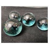 Blue Clear Glass Paperweights