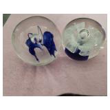 Two GLass Paperweights
