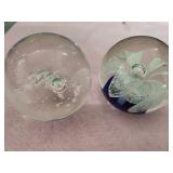 Two Glass Paperweights