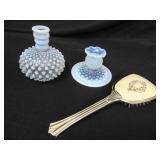 VTG Fenton Opalescent Perfume Bottle, Candleholder