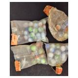 Bagged marbles, bags degrading