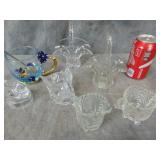 Chrystal Vases, Glass Sugar & Creamer & More