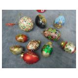 Decorative Eggs and Christmas Ornaments