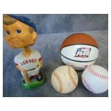 VTG Boston Red Sox Bobblehead and Balls
