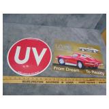 Covette and UV Metal Signs