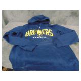 Milwaukee Brewers Hooded Sweatshirt, Sz XL, looks