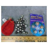 VTG Steelies Marbles and Star Trek Marbles, NIB