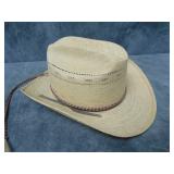 Straw Cowboy Hat, Sz 7-1/2