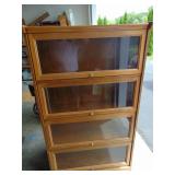 Four-Shelf Wood Barrister-Type Shelf Unit