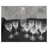 Crystal Wine Glasses and Vase