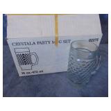 Six NIB Glass Mugs