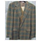 Men's Haggar Blazer, Vest and Pants, Sz 44L, 40x32