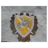 VTG Wood Coat of Arms Plaque