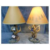 Two Deer Horn Decorative Lamps