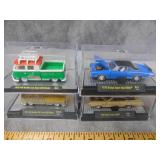 4 Die Cast Cars in Cases
