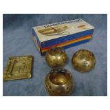 VTG Pocket Fisherman and Brass Tea Light Holders