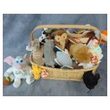 Basket of Beanie Babies