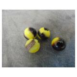 4 Marble King Bumblebee Marbles