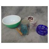 VTG Cut-to-Clear Crystal Bowls, Canning Jar &Bowl