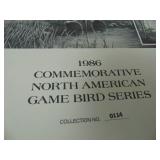VTG 1986 Commemorative N. Amer Game Bird Prints