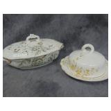 VTG Lidded Casserole and Butter Dish