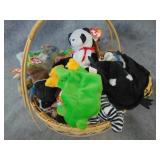 Basket of Beanie Babies