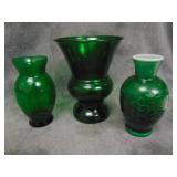 VTG Green Vases