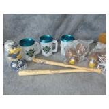 VTG Brewers Mugs, Banks, Bats